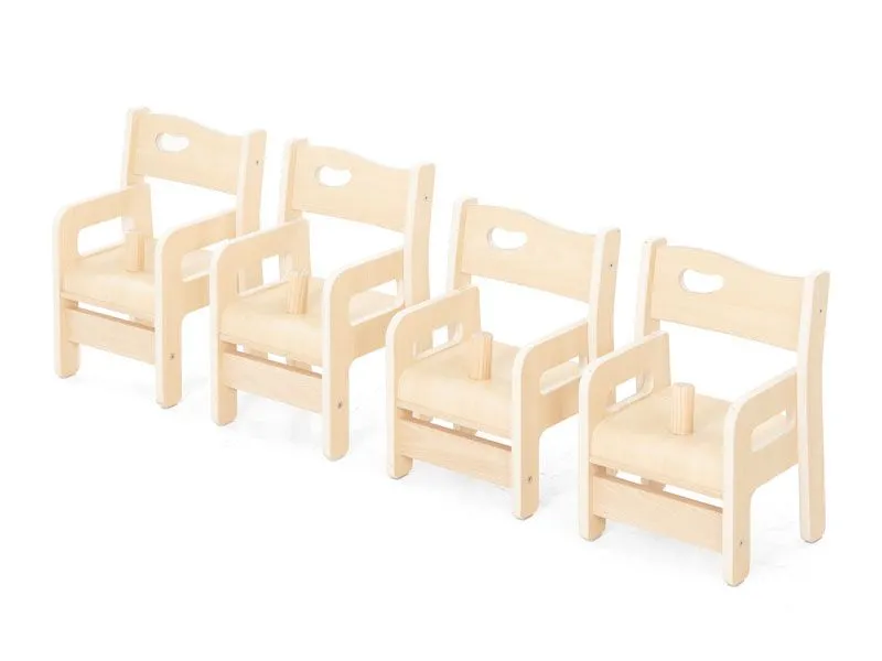 Set of 4 U3 children's chairs Ole with armrest and anti-slip Set of 4 U3 children's chairs Ole with armrest and anti-slip